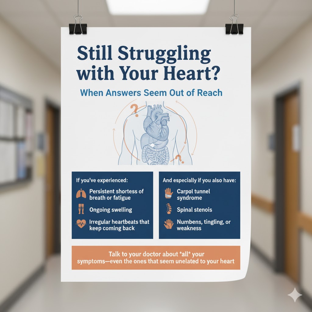 Important to Review ALL of your symptoms with your doctor... it may be amyloidosis